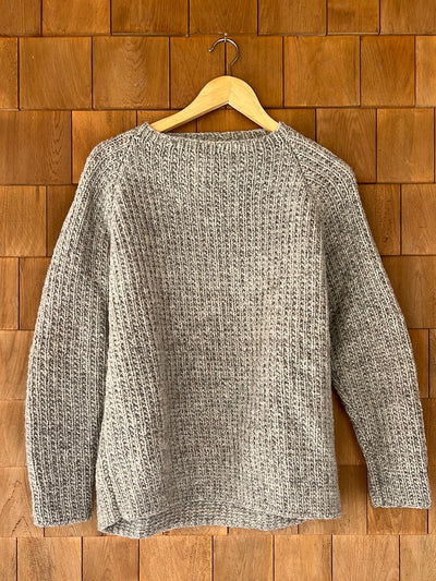Vintage Hand Knit Wool Sweater - Oatmeal