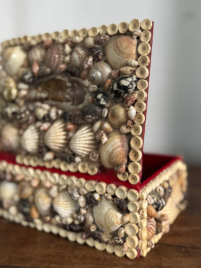 Vintage Encrusted Shell Box Art - 4