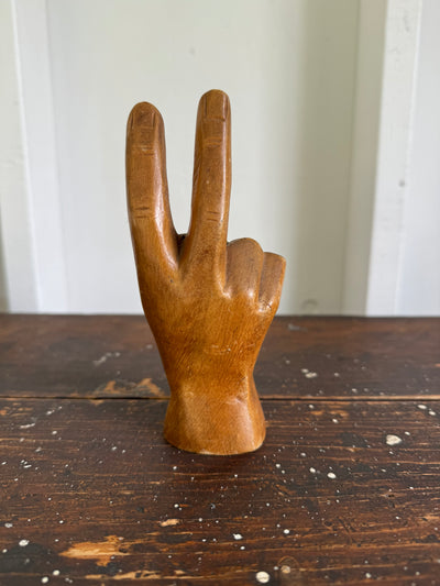 photo of a Vintage Wooden Peace Sign