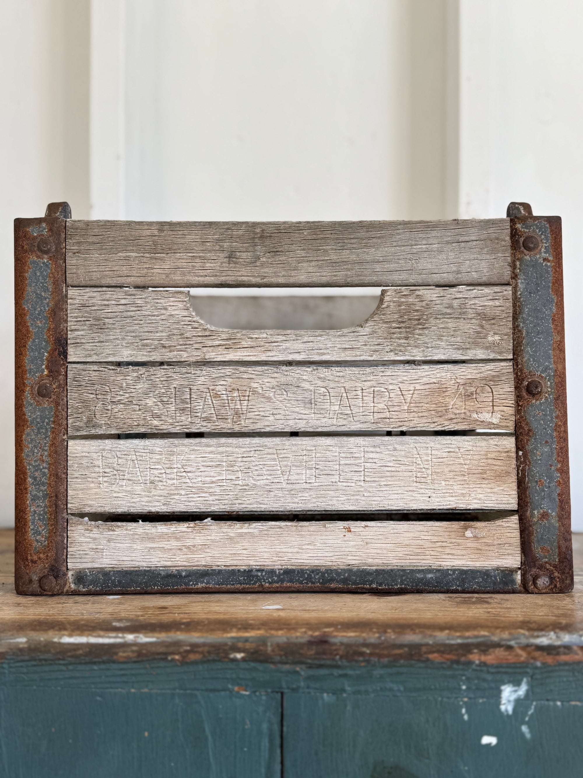Vintage Shaw’s Dairy Wood Crate