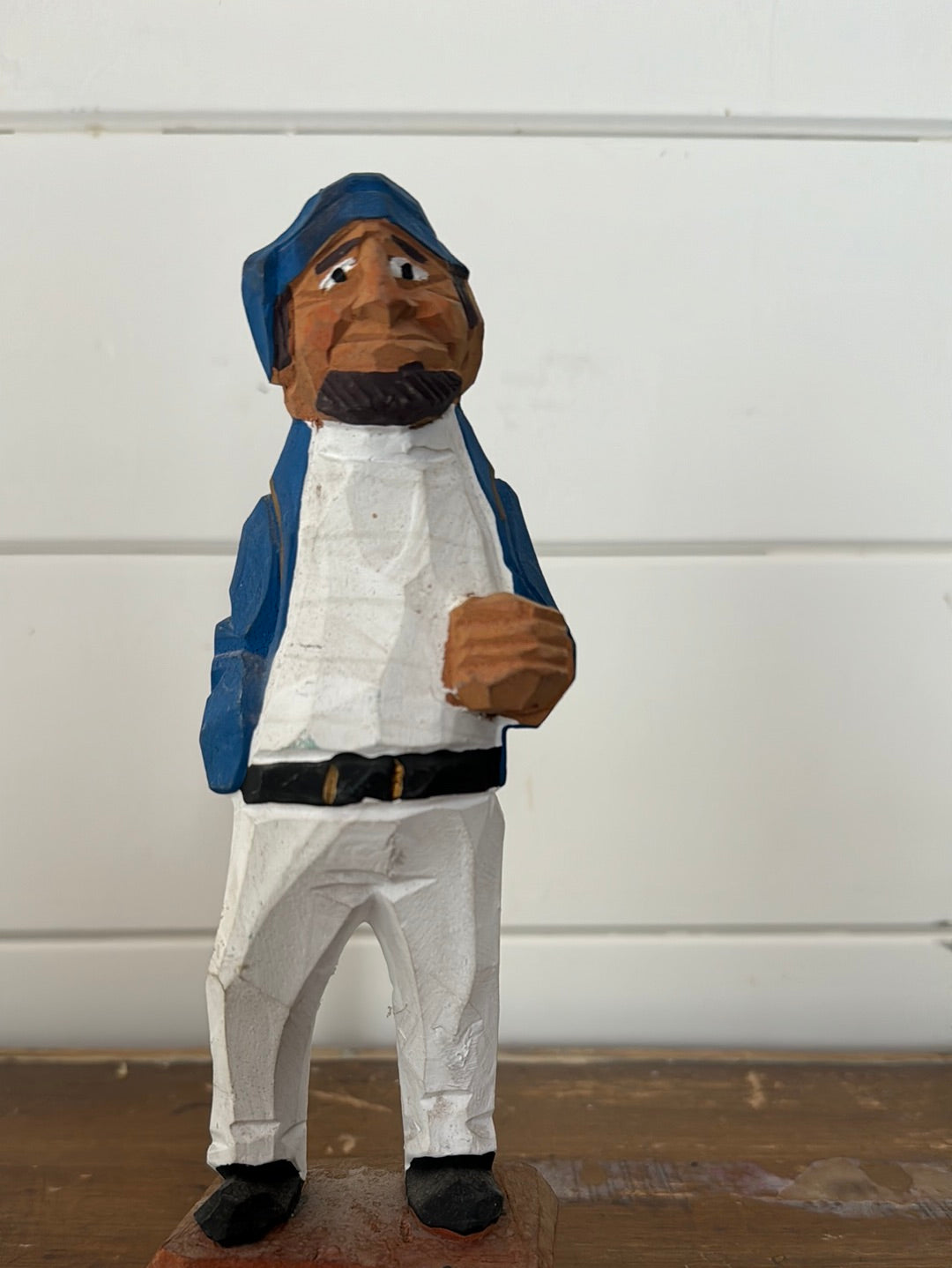 Vintage Wooden Fisherman - Blue