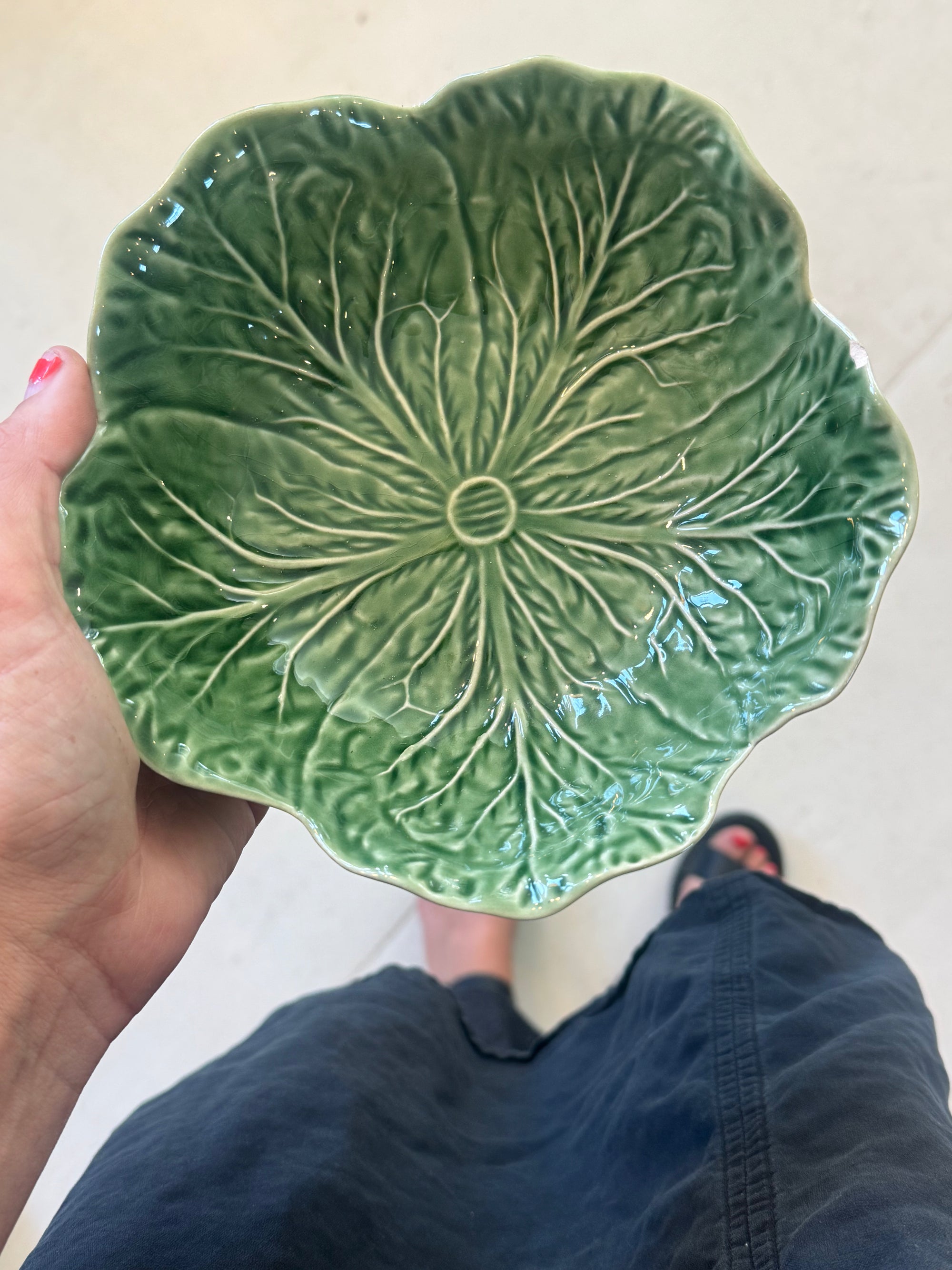 Majolica Style Cabbage Leaf Ware