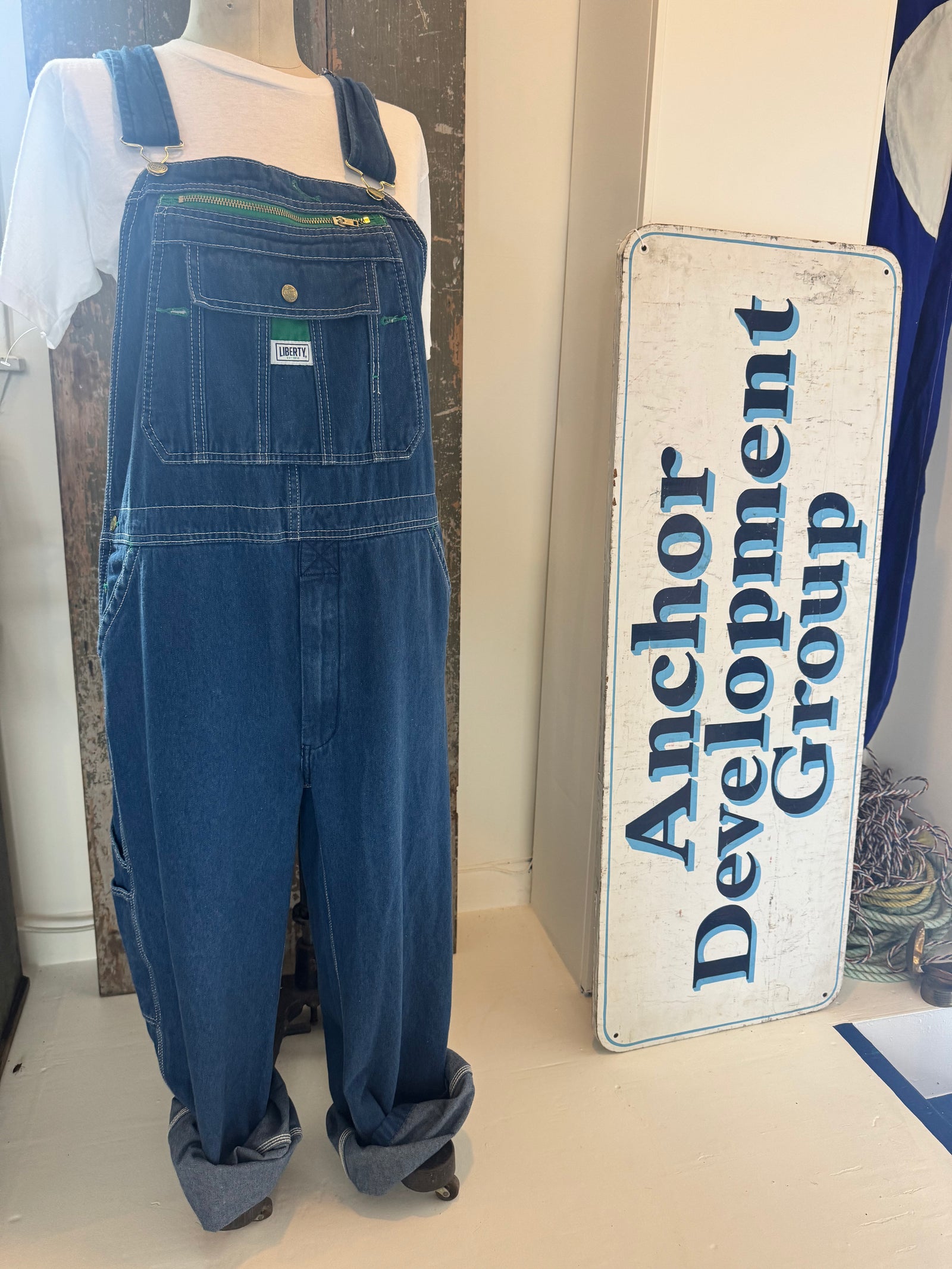VTG Key Imperial Denim Overalls