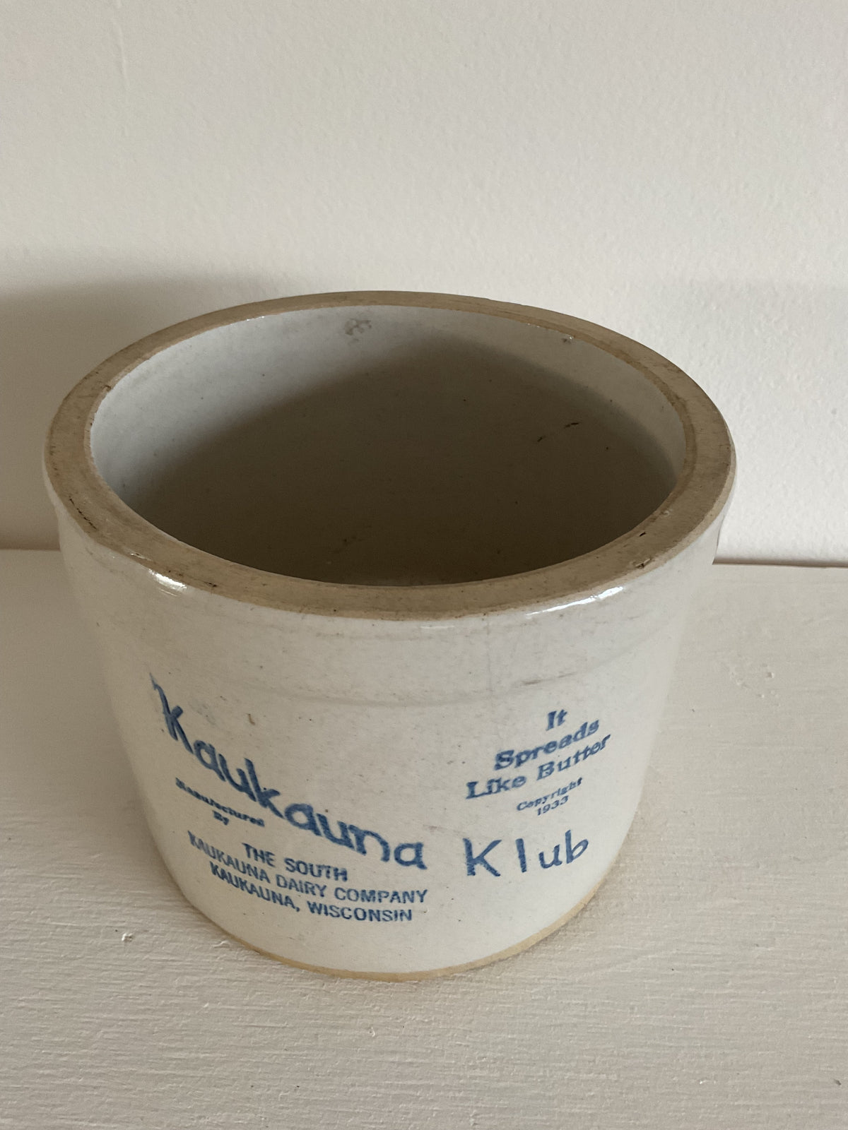 VTG Kaukauna Klub Cheese Crock
