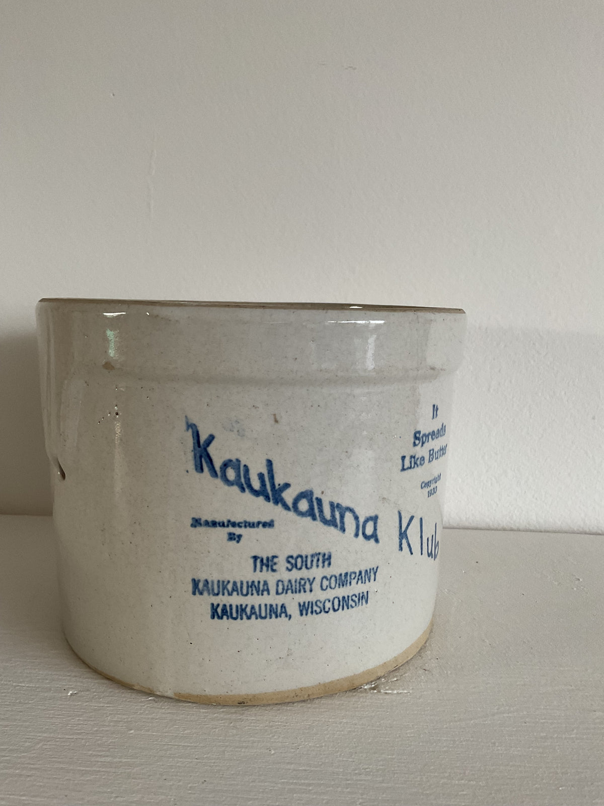 VTG Kaukauna Klub Cheese Crock