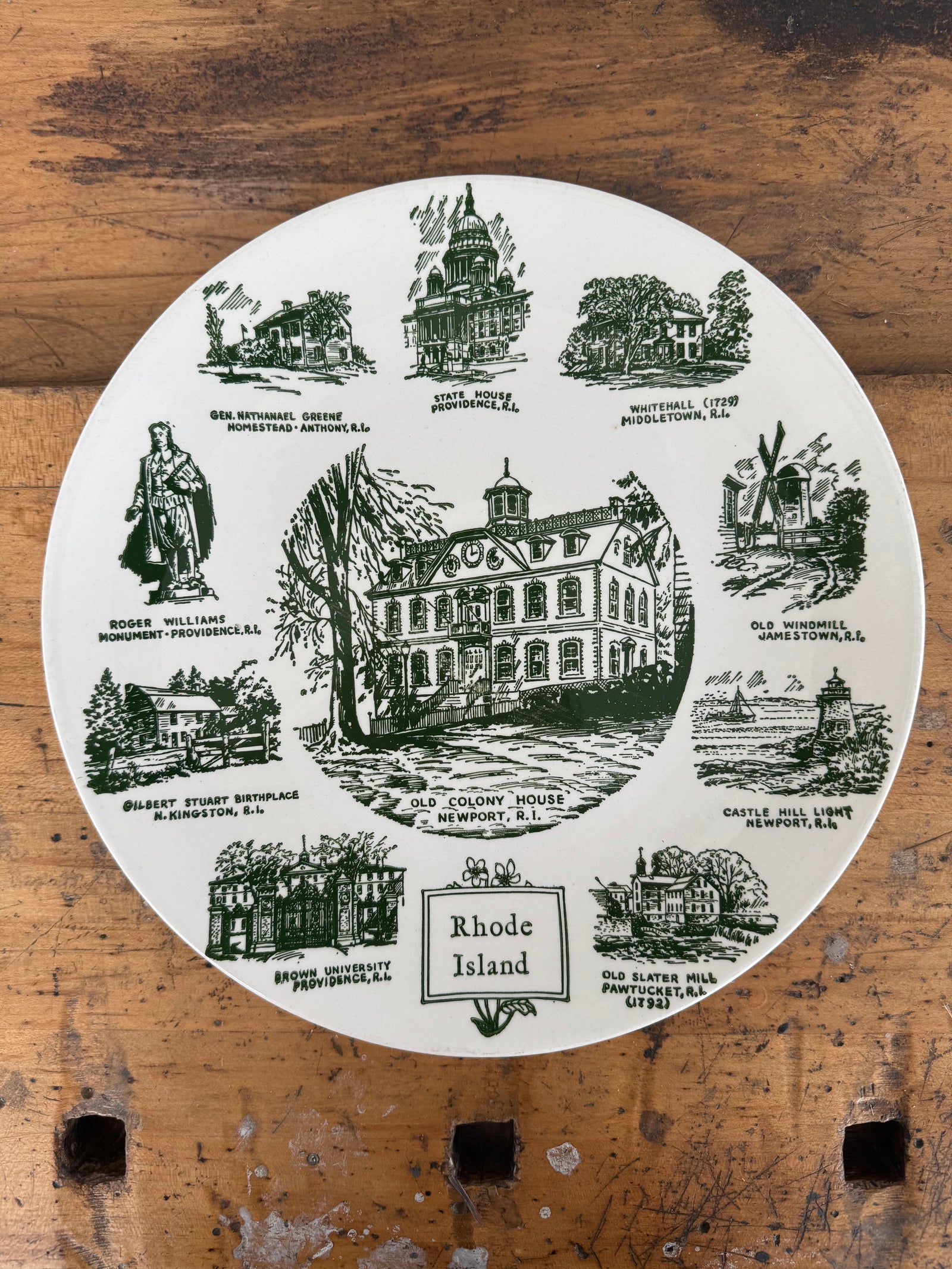 Vintage Rhode Island Souvenir Dish