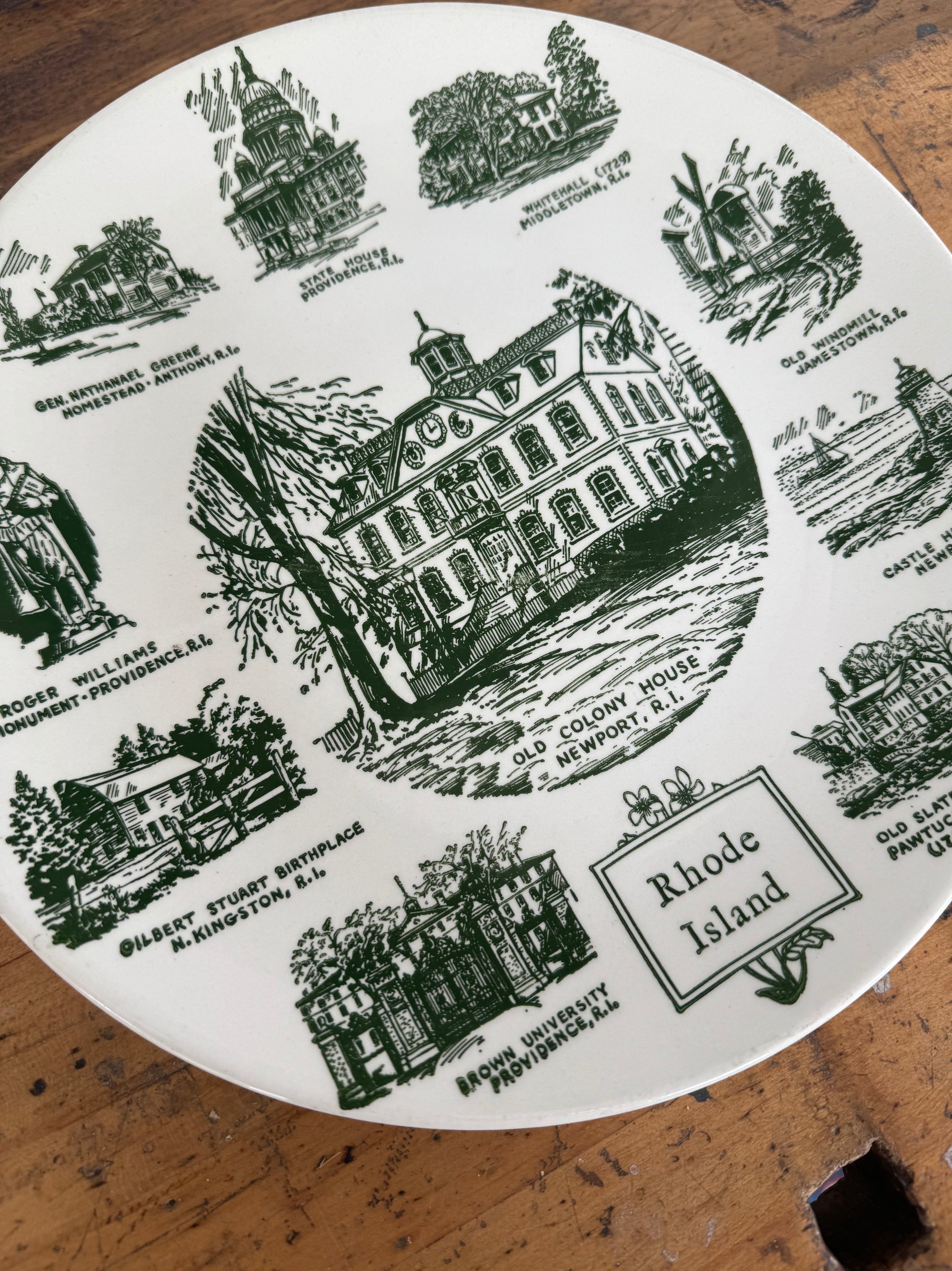 Vintage Rhode Island Souvenir Dish