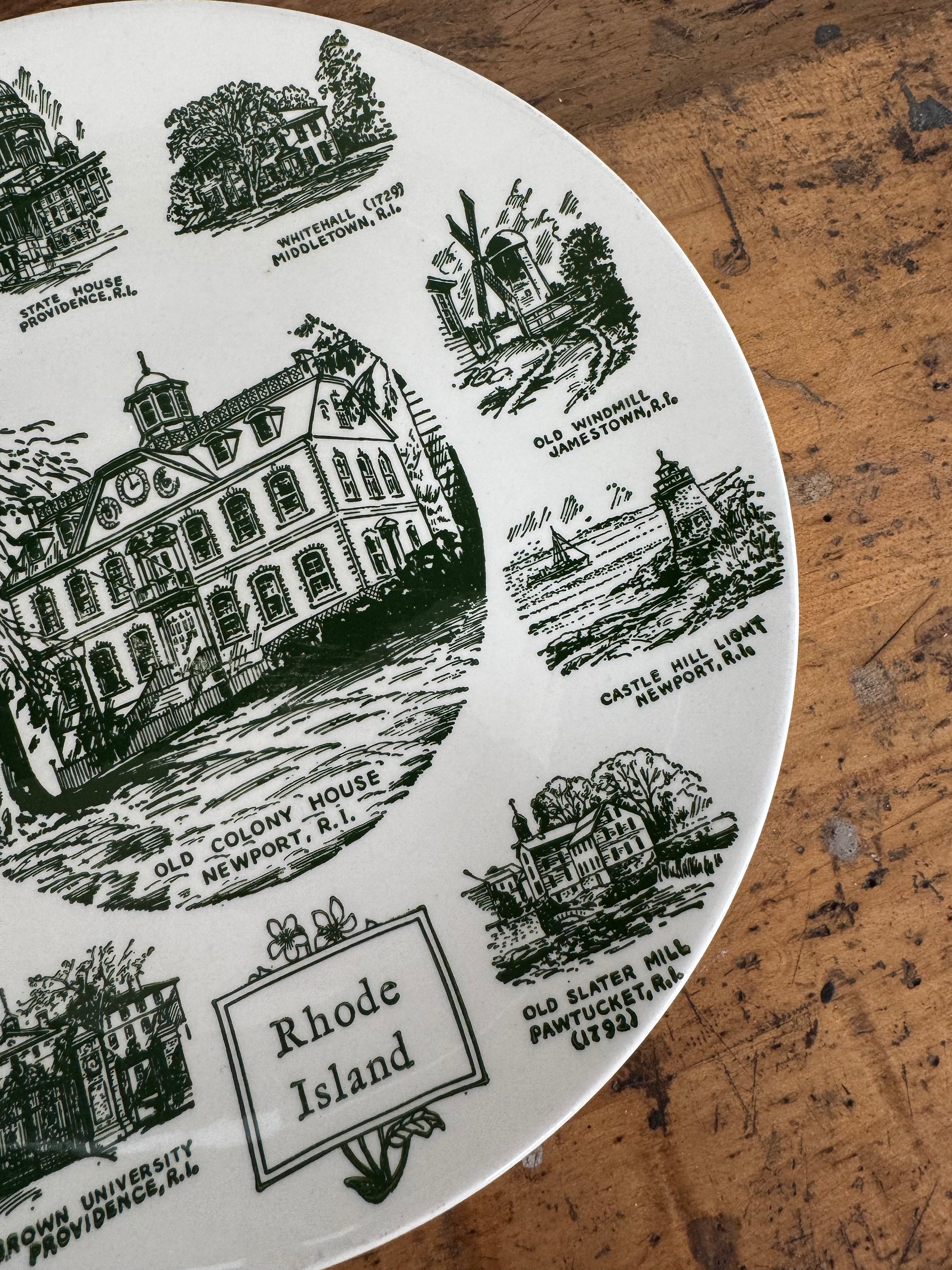 Vintage Rhode Island Souvenir Dish