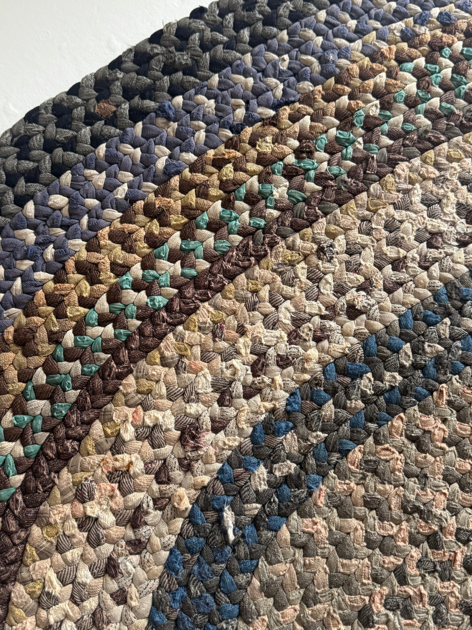 Vintage Rag Rug - Blues