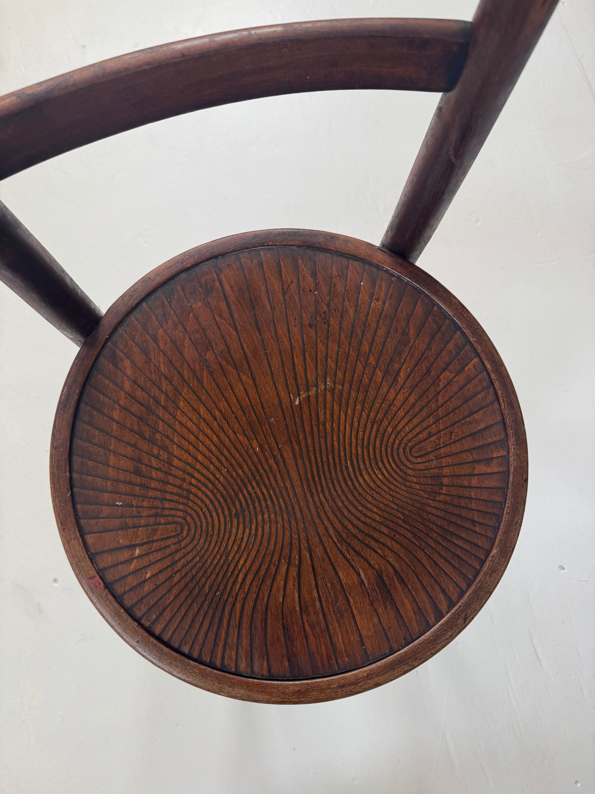 Vintage Thonet Style Bentwood Chair - Wood Grain