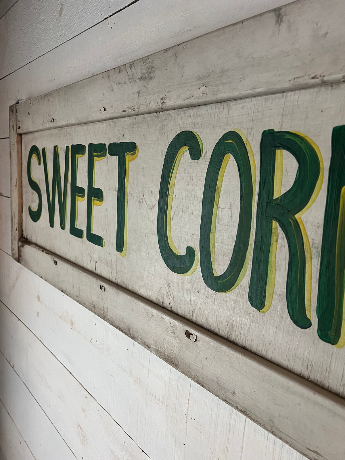 Vintage Sweet Green Wood Sign