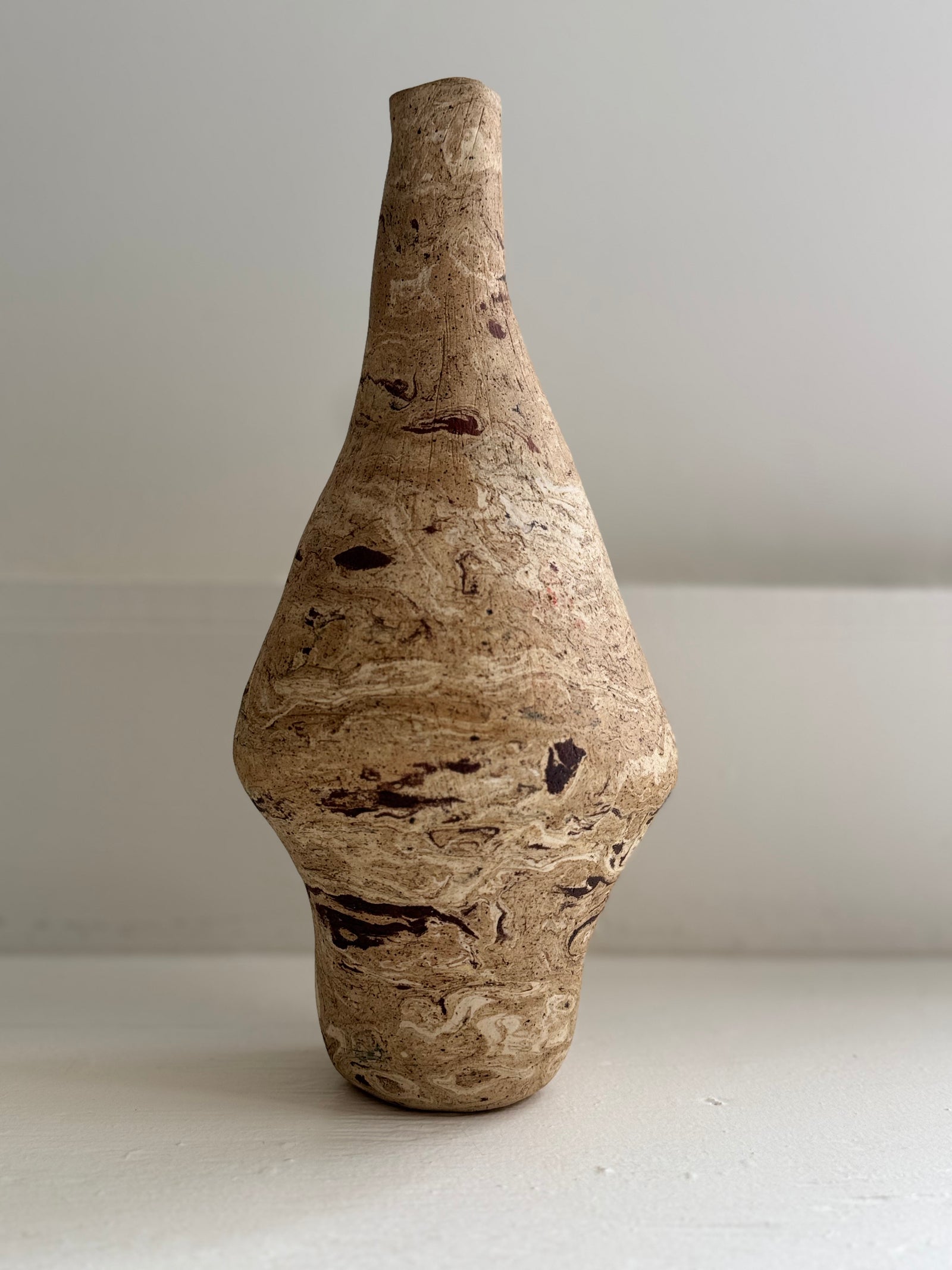 VTG Marbled Brown Vase