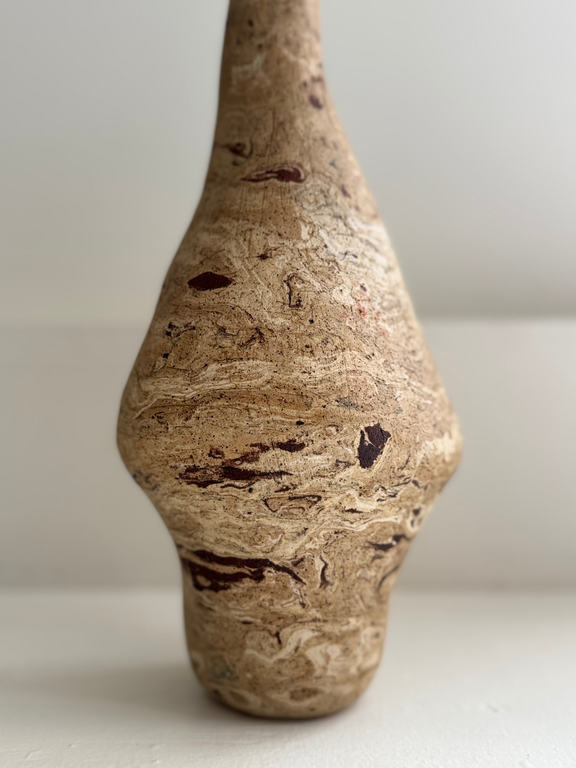 VTG Marbled Brown Vase