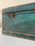 Antique Wood Chest - Turquise