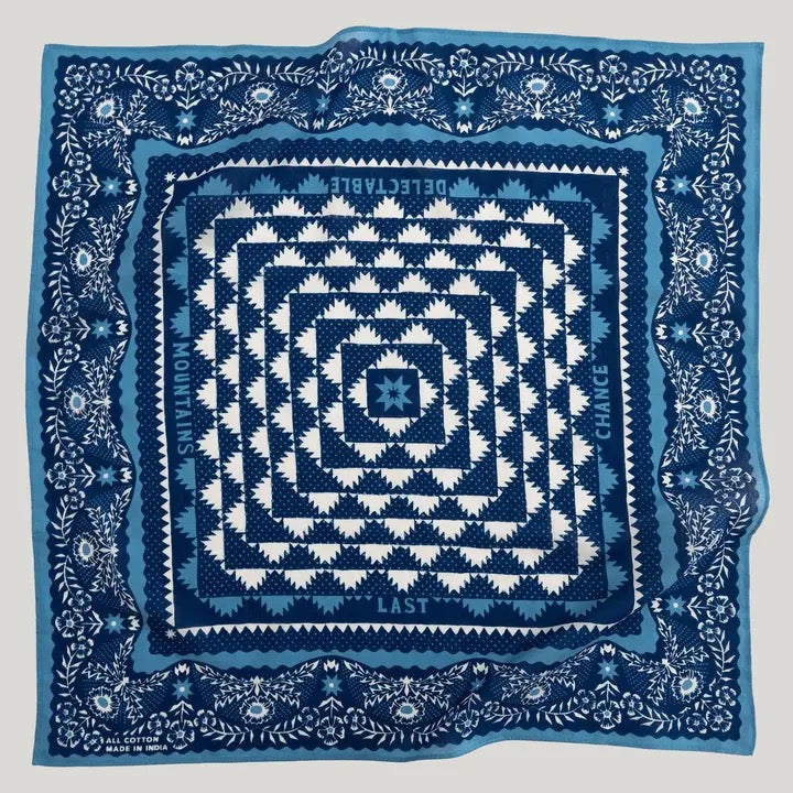 Cotton Mountains Bandana - Navy