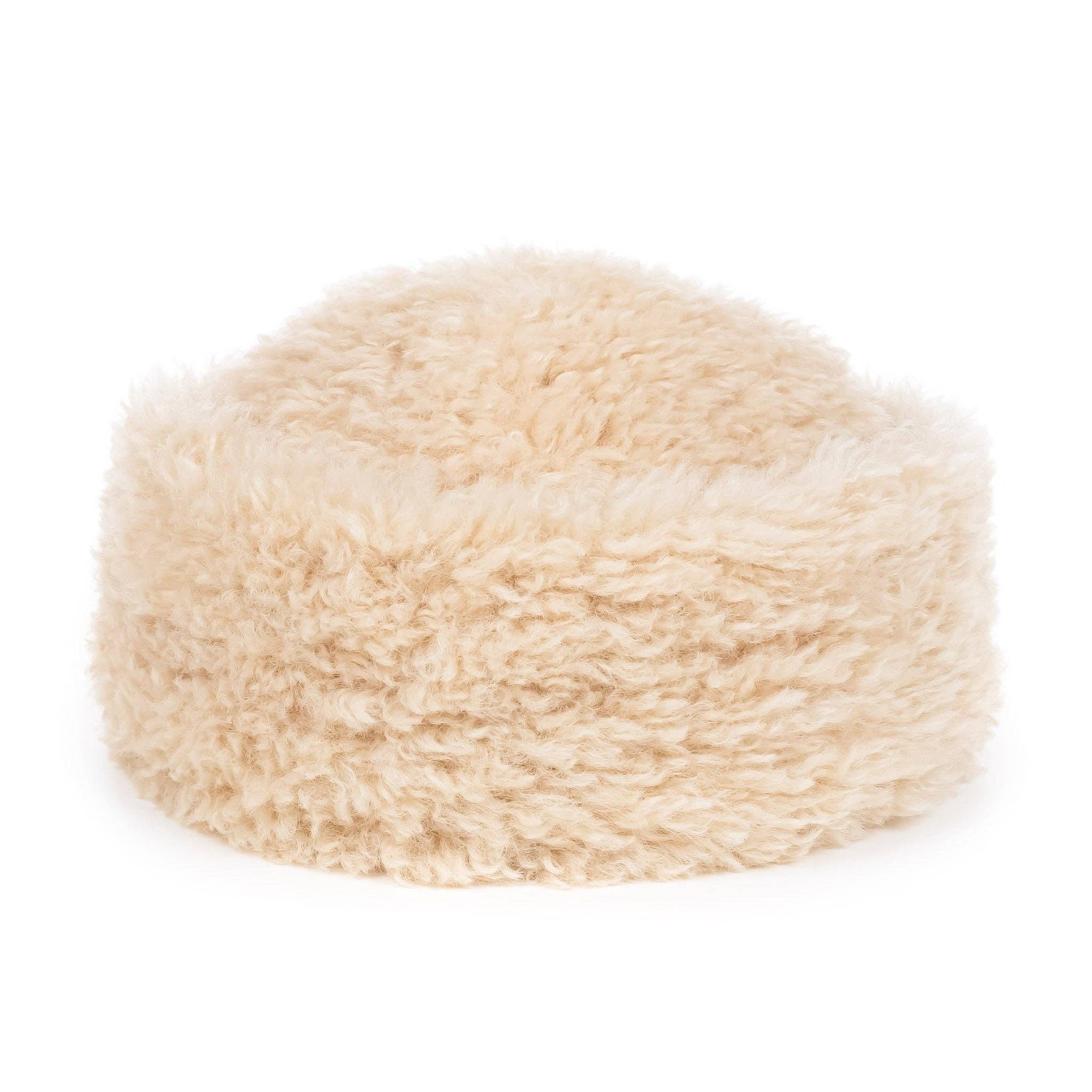 Sherpa Hat: Cream Faux Sheepskin
