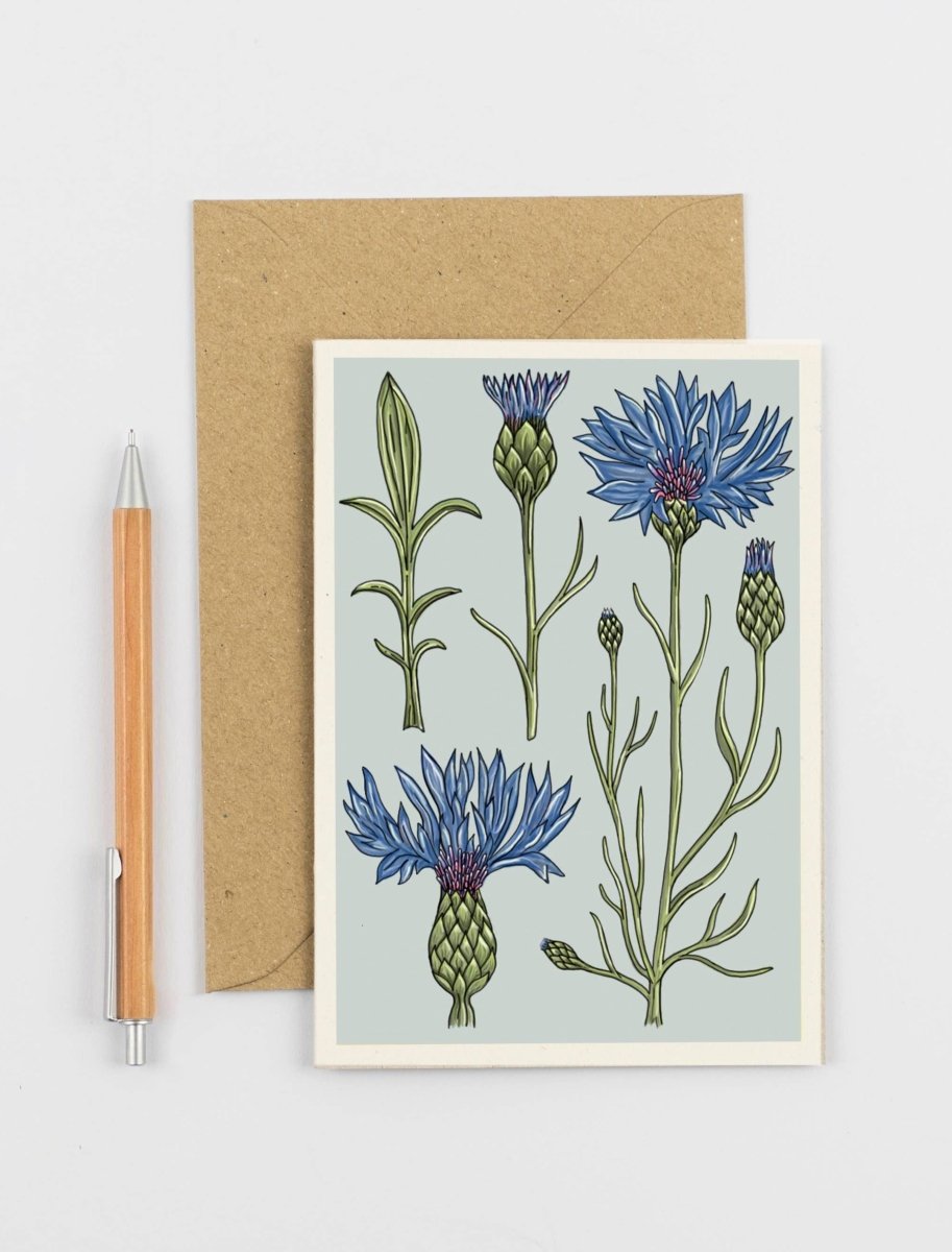 All Occasions A6 Card - Vintage Cornflower - Diamonds & Rust