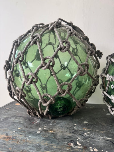 Antique Glass Rope Knots - Light Green - Diamonds & Rust