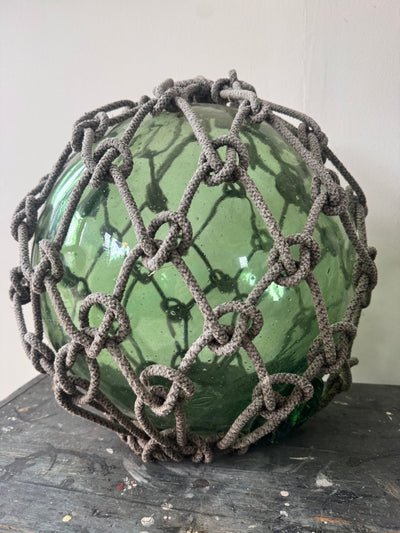 Antique Glass Rope Knots - Light Green - Diamonds & Rust