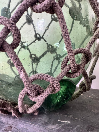 Antique Glass Rope Knots - Light Green - Diamonds & Rust