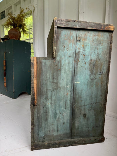 Antique Painted Wood Chest - Diamonds & Rust