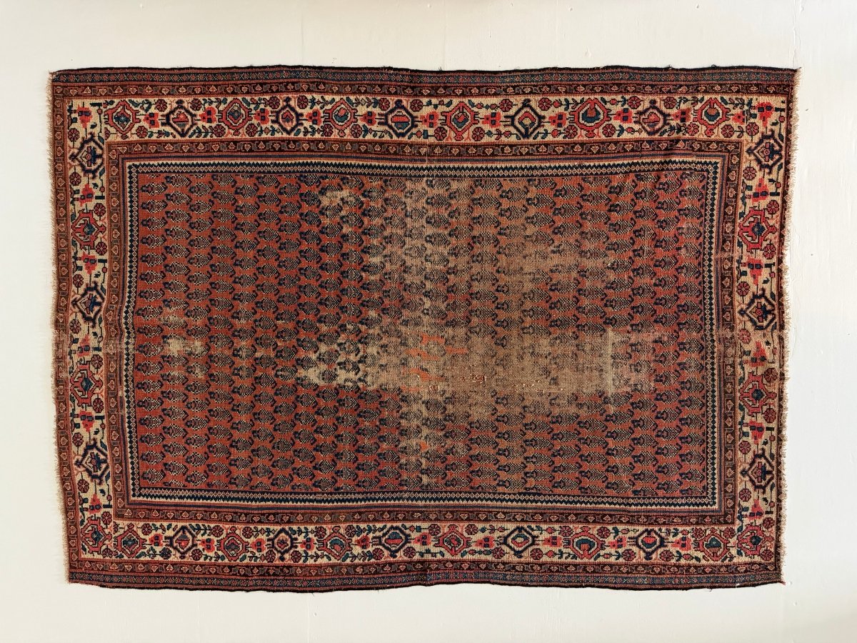 Antique Persian Saraband Rug - Diamonds & Rust