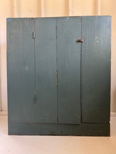 Antique Primitive Jelly Cabinet - Blue Paint - Diamonds & Rust