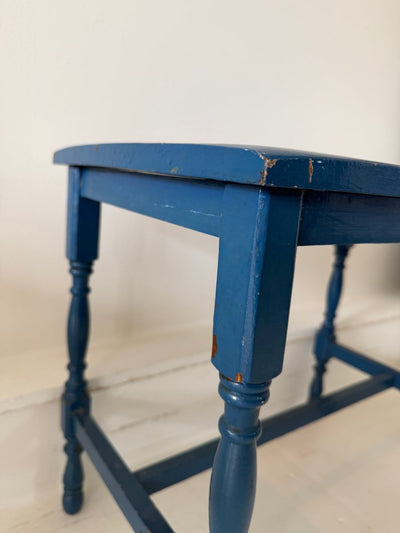 Antique Turned Legs - Painted Side Table - Diamonds & Rust