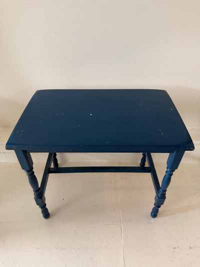 Antique Turned Legs - Painted Side Table - Diamonds & Rust