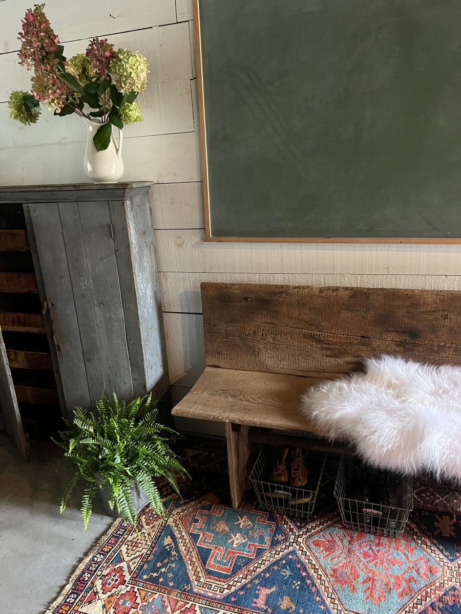 Antique wood bench - Diamonds & Rust