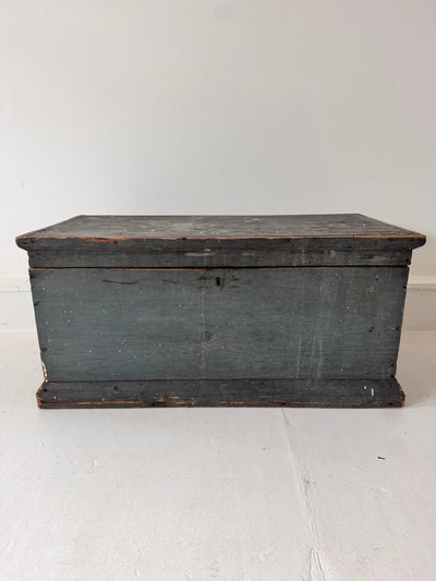Antique Wood Blanket Chest - Sea Blue - Diamonds & Rust