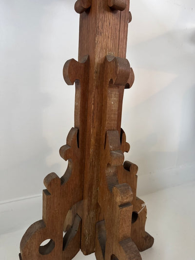 Arts + Crafts Ceramic Tile Top Side Table - Diamonds & Rust