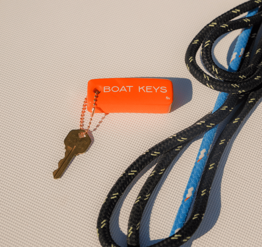 BOAT KEYS Floating Keychain - Diamonds & Rust
