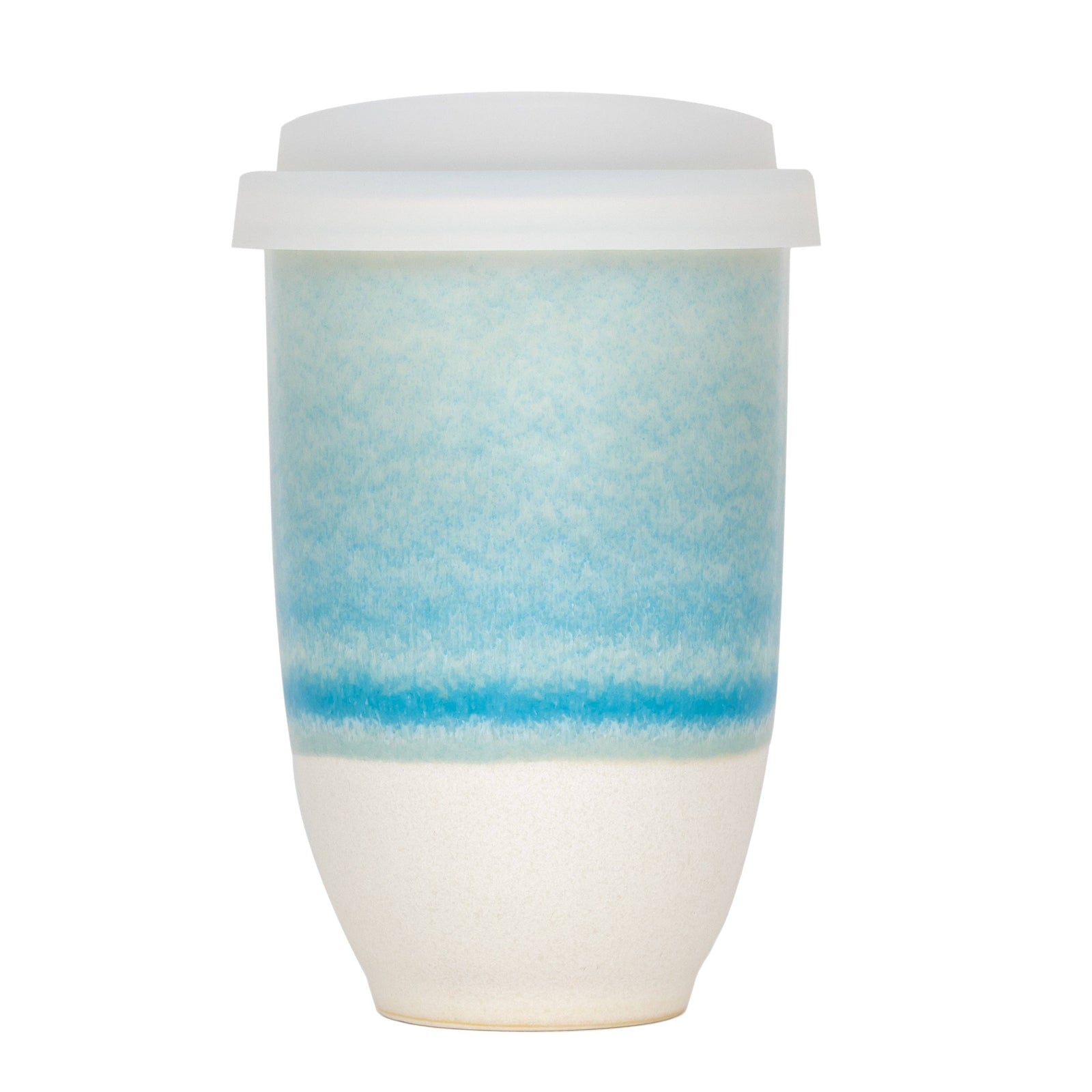 Lagoon Ceramic Coffee Cup – 12oz with Lid & Sleeve