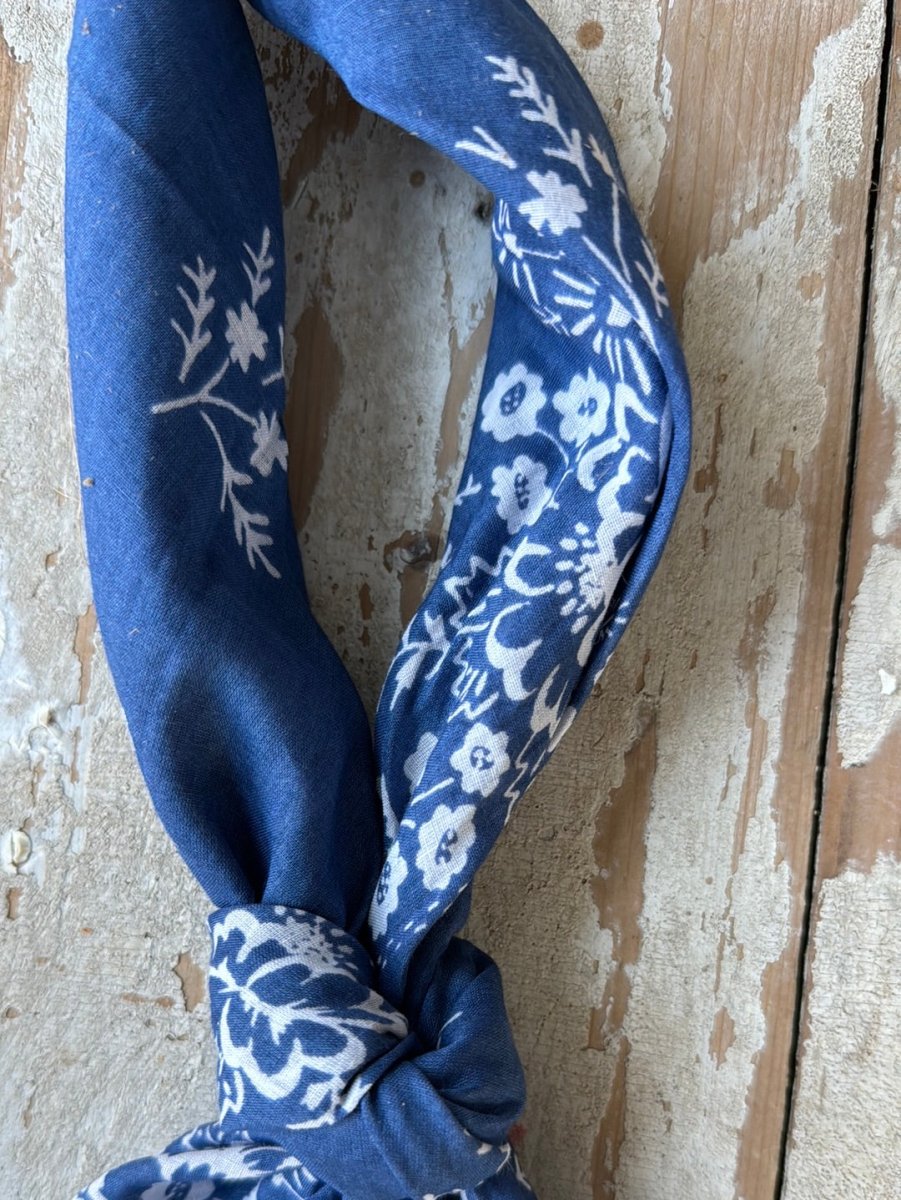 Cotton Field Bandana - Azure Blue - Diamonds & Rust
