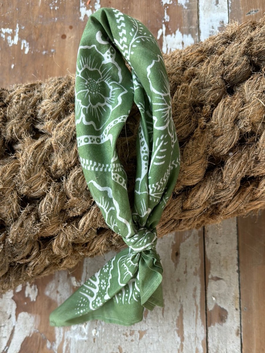 Cotton Field Bandana - Azure Blue - Diamonds & Rust