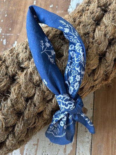 Cotton Field Bandana - Azure Blue - Diamonds & Rust