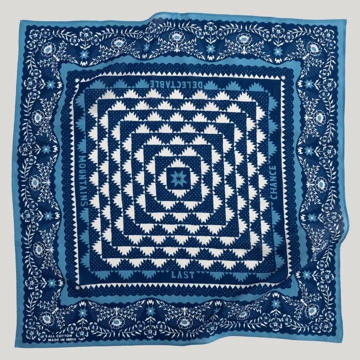 Cotton Mountains Bandana - Navy - Diamonds & Rust