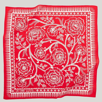 Cotton Ramble Bandana - Red Hot - Diamonds & Rust