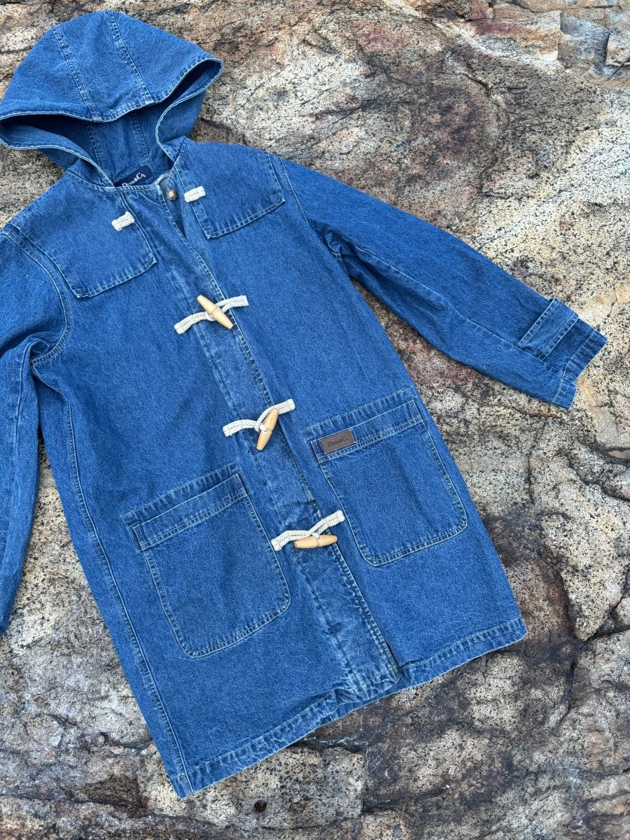 Denim & Co Toggle Denim Coat - Diamonds & Rust