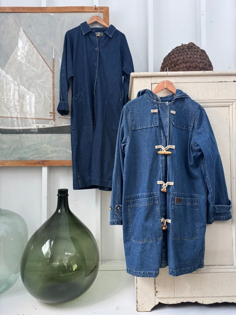 Denim & Co Toggle Denim Coat - Diamonds & Rust