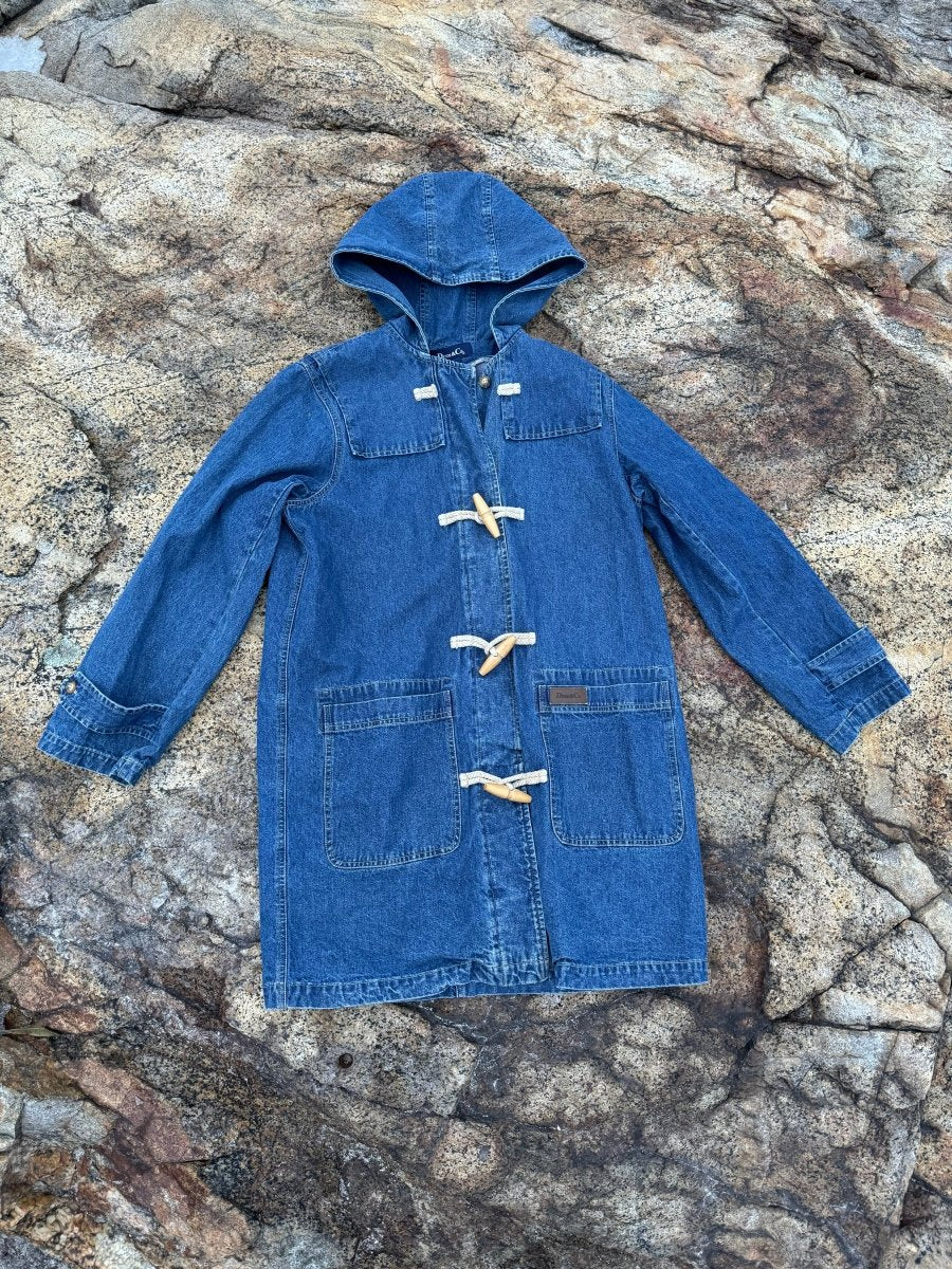 Denim & Co Toggle Denim Coat - Diamonds & Rust