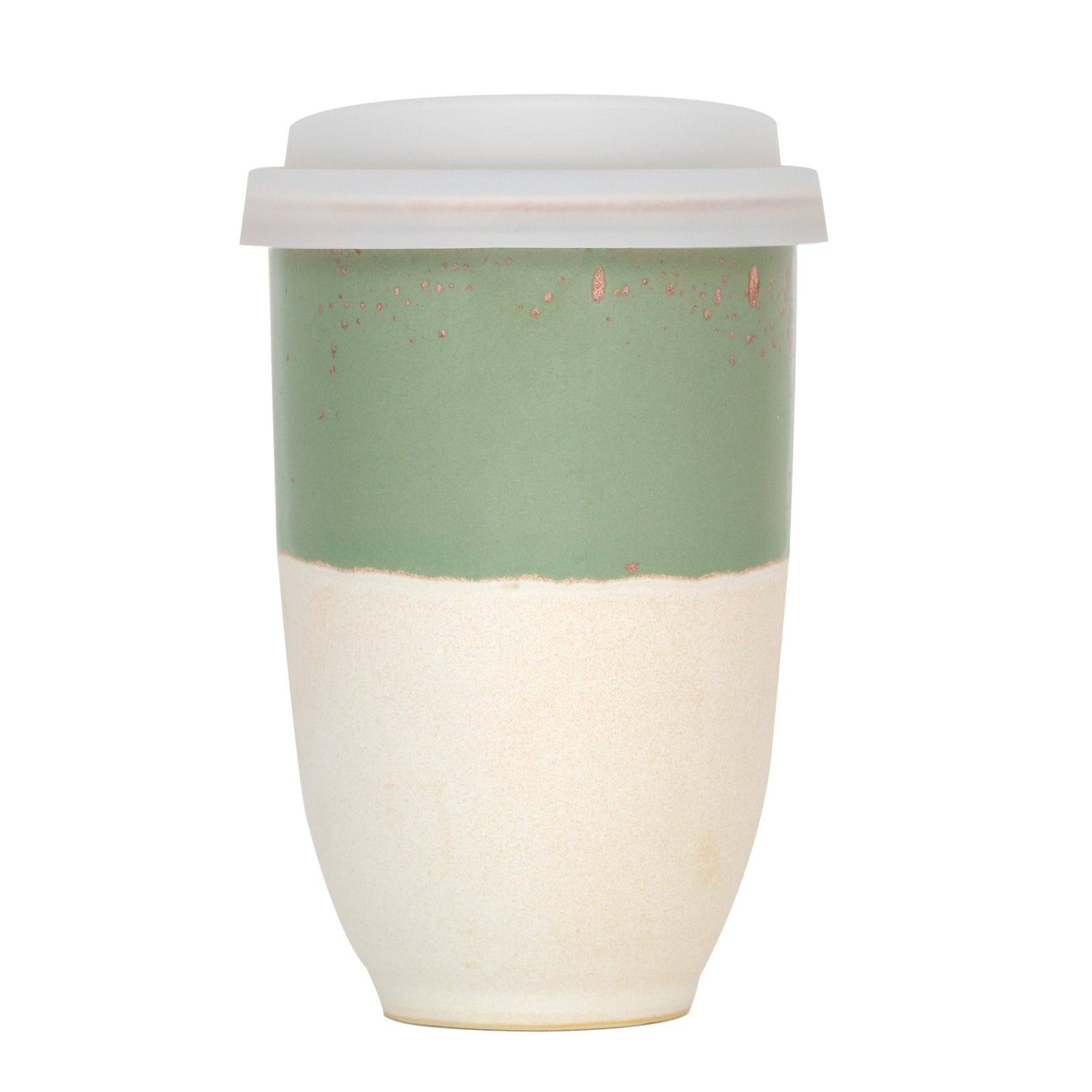 Sage Green Ceramic Travel Mug – 12oz Reusable Cup