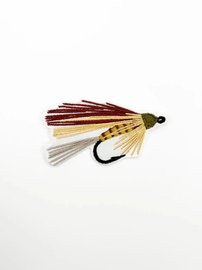 Elk Hair Caddis Fly Fishing Iron On Patch Rivers, Angler - Diamonds & Rust
