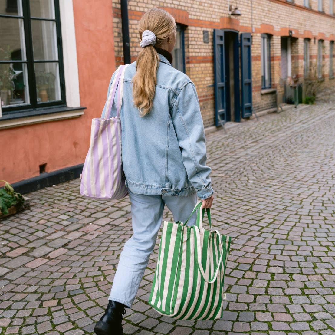 Organic Tote ORIGINAL - Stripes : Green