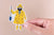 Old Salt Fisherman Patch Yellow Raincoat Embroidered Iron On