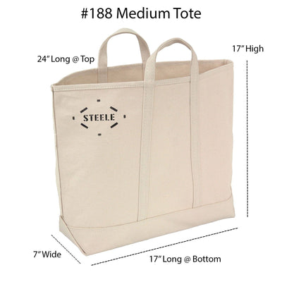 Natural Canvas Tote Bag - Medium: Natural Canvas / 10"