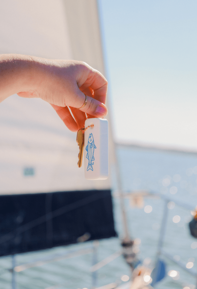 Fish Floating Keychain - Diamonds & Rust