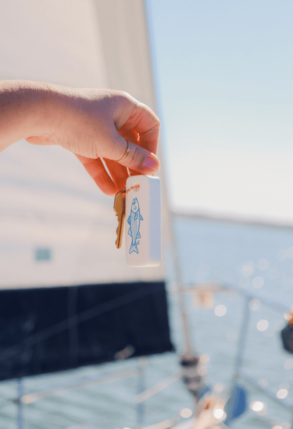 Fish Floating Keychain - Diamonds & Rust