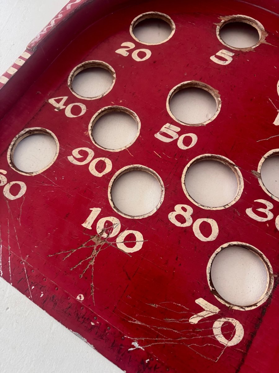 Folk Art Carnival - Tabletop Skee - Ball - Diamonds & Rust